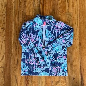 Girls Lilly Pulitzer half zip monkey print size 8-10